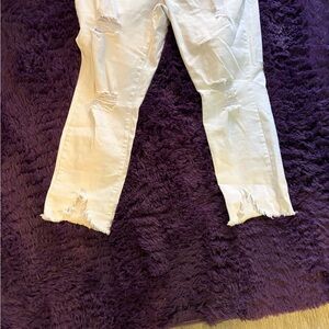 VENUS White Ankle Cropped Jeans